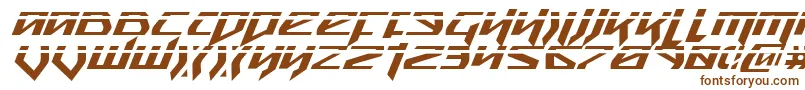 Snubfighterpi-fontti – ruskeat fontit valkoisella taustalla