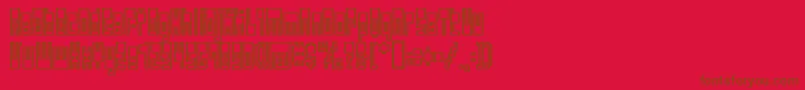 Шрифт BmUtopiaA23 – коричневые шрифты на красном фоне