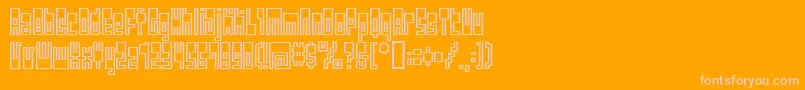 BmUtopiaA23 Font – Pink Fonts on Orange Background