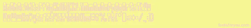 BmUtopiaA23 Font – Pink Fonts on Yellow Background
