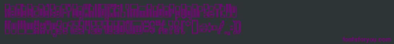 フォントBmUtopiaA23 – 黒い背景に紫のフォント