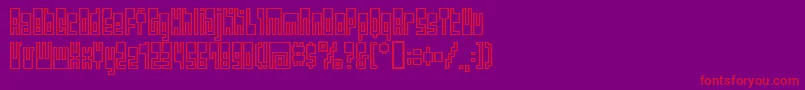 BmUtopiaA23 Font – Red Fonts on Purple Background