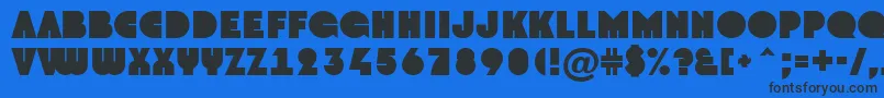 GrotoNormal Font – Black Fonts on Blue Background