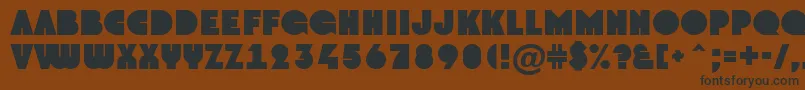 フォントGrotoNormal – 黒い文字が茶色の背景にあります