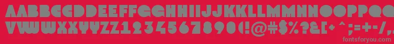 フォントGrotoNormal – 赤い背景に灰色の文字