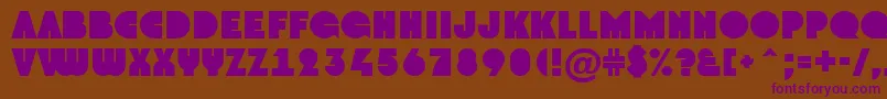 GrotoNormal Font – Purple Fonts on Brown Background