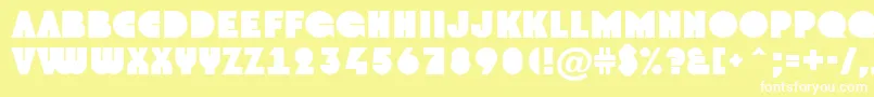 GrotoNormal Font – White Fonts on Yellow Background