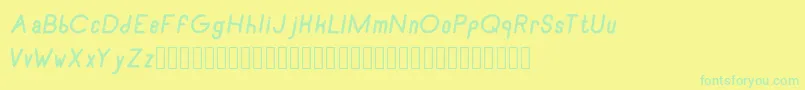 RecinosscriptBolditalic Font – Green Fonts on Yellow Background