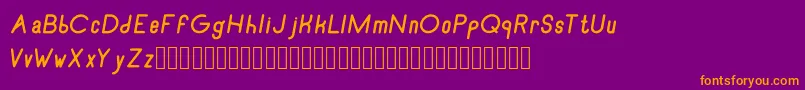 RecinosscriptBolditalic Font – Orange Fonts on Purple Background