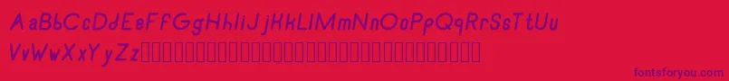 RecinosscriptBolditalic Font – Purple Fonts on Red Background