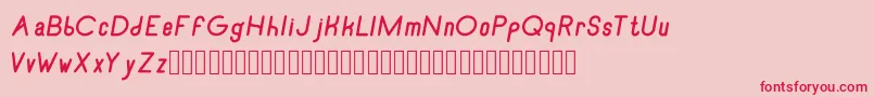 RecinosscriptBolditalic-Schriftart – Rote Schriften auf rosa Hintergrund