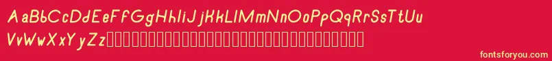 RecinosscriptBolditalic Font – Yellow Fonts on Red Background