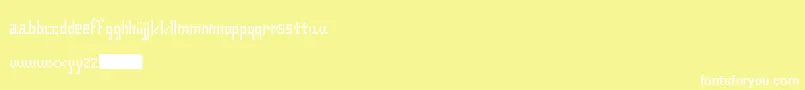 ReceiptPaperRadiation Font – White Fonts on Yellow Background