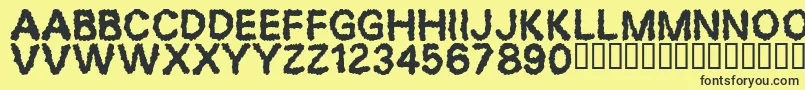Desperation Font – Black Fonts on Yellow Background