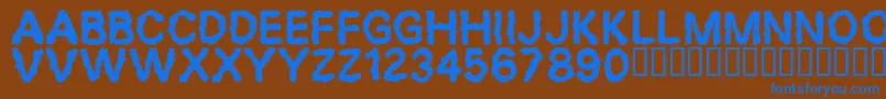 Desperation Font – Blue Fonts on Brown Background