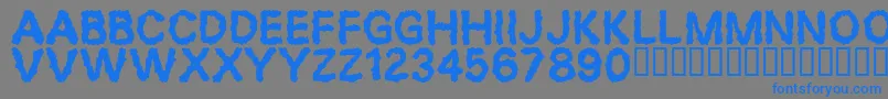 フォントDesperation – 灰色の背景に青い文字