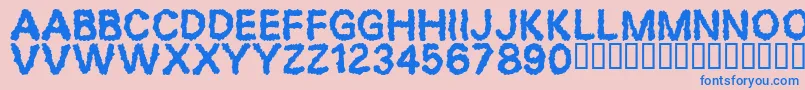 Desperation Font – Blue Fonts on Pink Background
