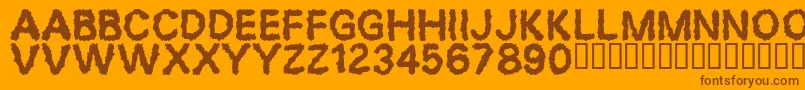 Desperation Font – Brown Fonts on Orange Background