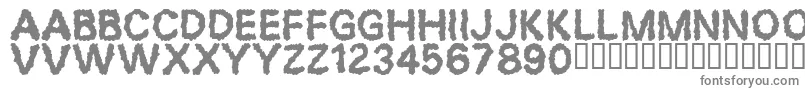 Desperation-fontti – harmaat kirjasimet valkoisella taustalla