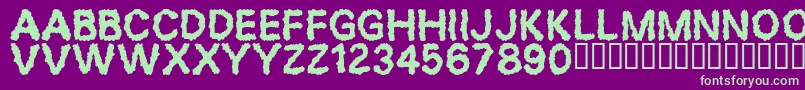 Desperation Font – Green Fonts on Purple Background