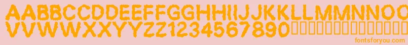 Desperation Font – Orange Fonts on Pink Background