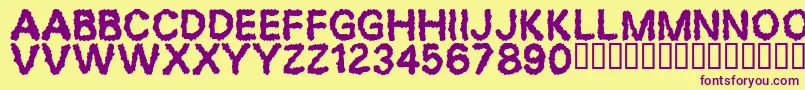 Desperation Font – Purple Fonts on Yellow Background