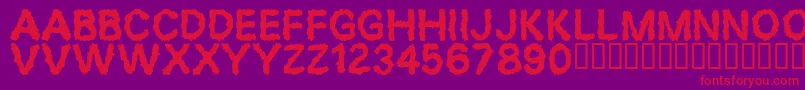 Desperation Font – Red Fonts on Purple Background