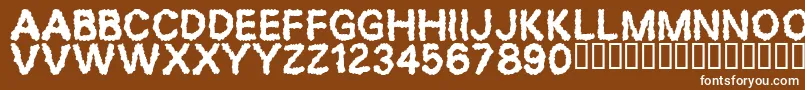 Desperation Font – White Fonts on Brown Background