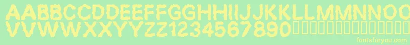Desperation Font – Yellow Fonts on Green Background