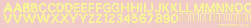 Desperation Font – Yellow Fonts on Pink Background