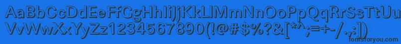 LinearshMediumRegular Font – Black Fonts on Blue Background