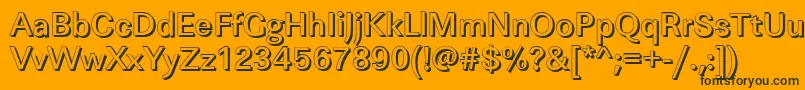 LinearshMediumRegular Font – Black Fonts on Orange Background