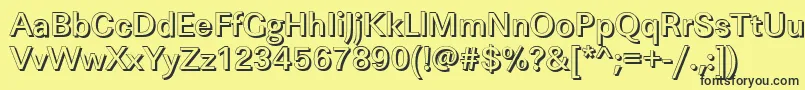 LinearshMediumRegular Font – Black Fonts on Yellow Background