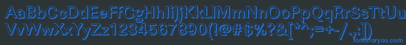 LinearshMediumRegular Font – Blue Fonts on Black Background