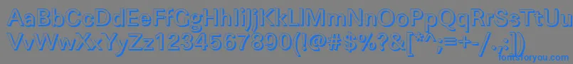 LinearshMediumRegular Font – Blue Fonts on Gray Background