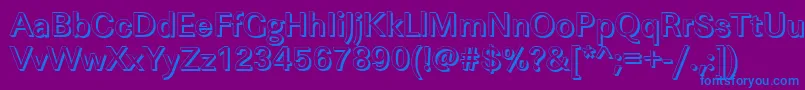 LinearshMediumRegular Font – Blue Fonts on Purple Background