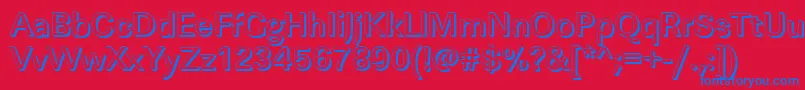 LinearshMediumRegular Font – Blue Fonts on Red Background