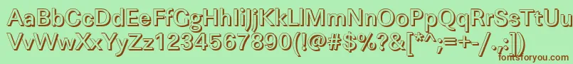 LinearshMediumRegular Font – Brown Fonts on Green Background