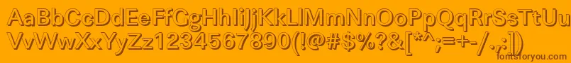 LinearshMediumRegular Font – Brown Fonts on Orange Background