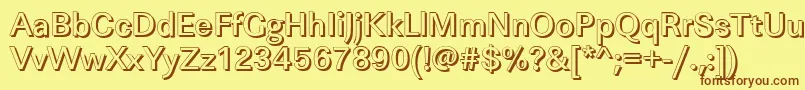 LinearshMediumRegular Font – Brown Fonts on Yellow Background