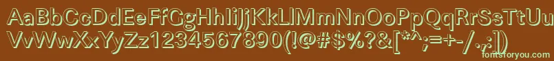 LinearshMediumRegular Font – Green Fonts on Brown Background