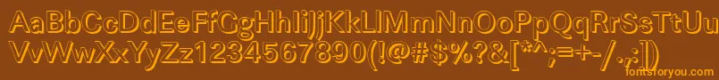 LinearshMediumRegular Font – Orange Fonts on Brown Background