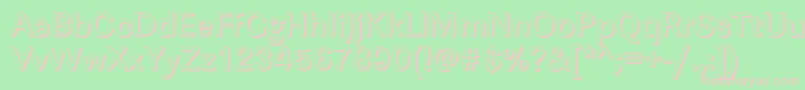 LinearshMediumRegular Font – Pink Fonts on Green Background