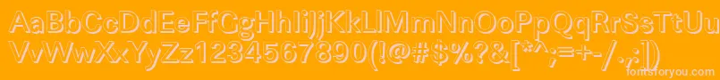 LinearshMediumRegular Font – Pink Fonts on Orange Background