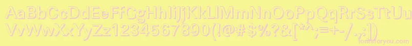 LinearshMediumRegular Font – Pink Fonts on Yellow Background