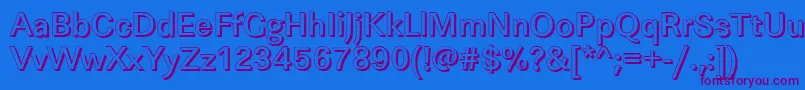 LinearshMediumRegular Font – Purple Fonts on Blue Background