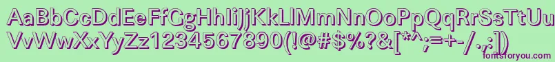 LinearshMediumRegular Font – Purple Fonts on Green Background