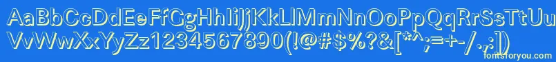 LinearshMediumRegular Font – Yellow Fonts on Blue Background