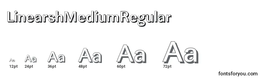 Größen der Schriftart LinearshMediumRegular