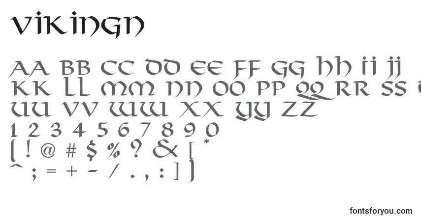 Шрифт VikingN – алфавит, цифры, специальные символы